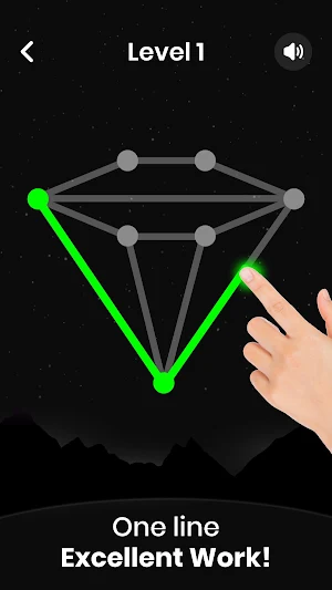 One Line Drawing Puzzle Game Screenshot 0