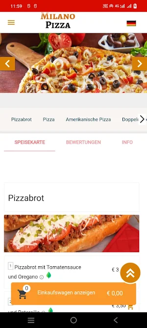 Milano Pizza Screenshot 1
