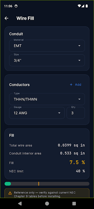 BendPro — Conduit Bender Calc Screenshot 3