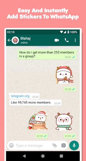 Mochi Cat Christmas Stickers Screenshot 2