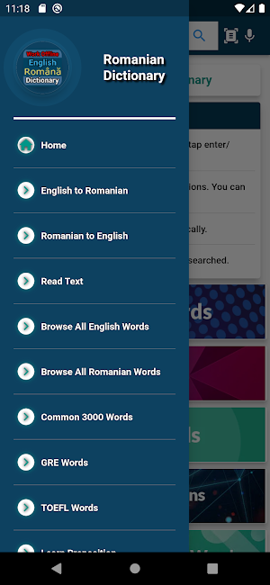 English : Romanian Dictionary Screenshot 2
