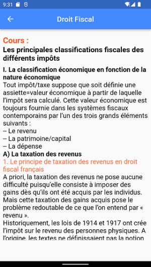 Cours de Droit Fiscal Screenshot 1