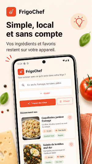 FrigoChef: Easy Recipes Screenshot 1
