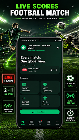 Live Scores : Football Match Screenshot 1