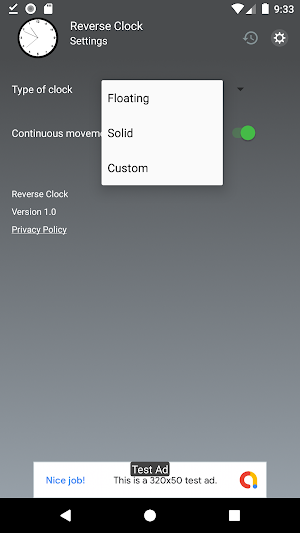 Reverse Clock Screenshot 1