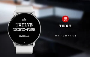Text Watch Face Screenshot 0