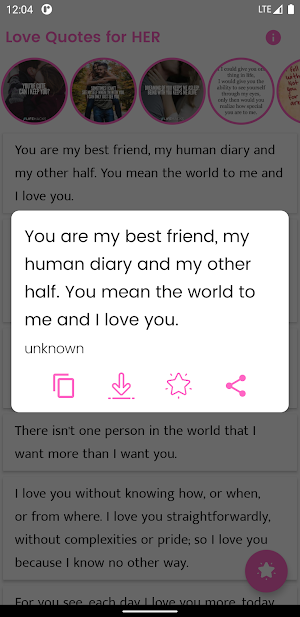 Love Quotes for HER and Saying Screenshot 0