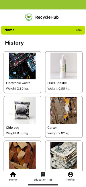RecycleHub Screenshot 1
