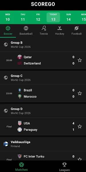 ScoreGo - Live Sports Screenshot 1