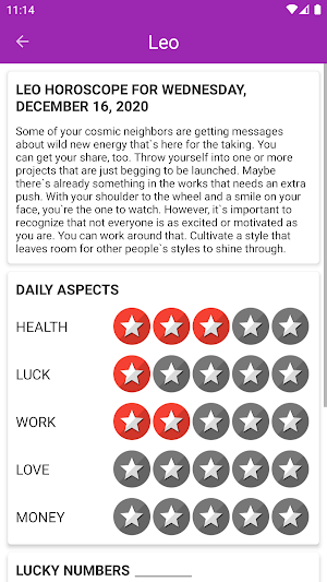 Advanced Horoscope + Wear Screenshot 1
