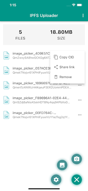 IPFS Uploader Screenshot 1