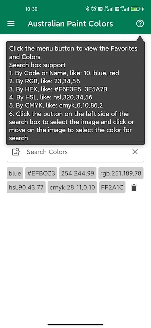 Australian Paints Colors Screenshot 0
