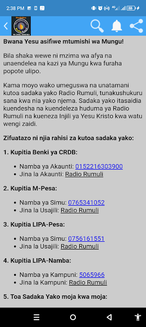 Radio Rumuli 98.5 Fm Bukoba Tz Screenshot 3