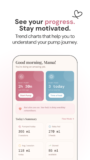 Pump Track Now Breast Milk Log Screenshot 2
