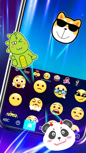Sparkling Neon 3d Keyboard Theme Screenshot 2