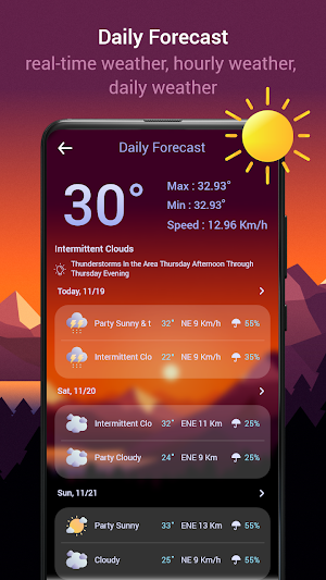 Weather Forecast & Rain Radar Screenshot 2