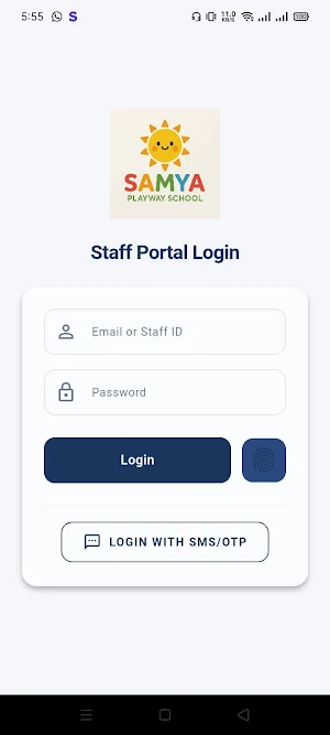 Samya School Staff App Screenshot 1
