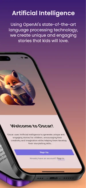 Oscar bedtime story generator Screenshot 1