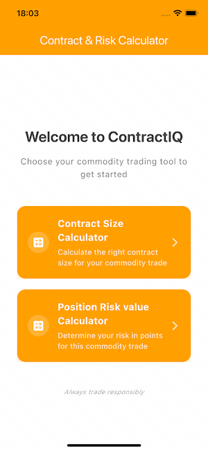 Commodity calculator Screenshot 0