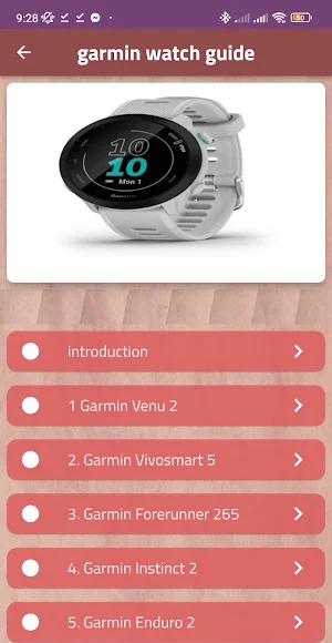 garmin watch guide Screenshot 0