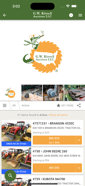 GW Kittrell Auctions LLC Screenshot 2