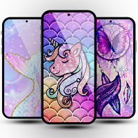 Unicorn Glitter Girl Wallpaper