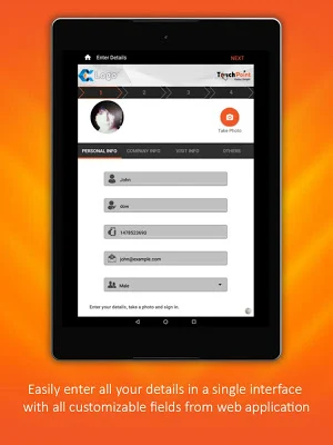 TouchPoint Self Check-In Screenshot 2