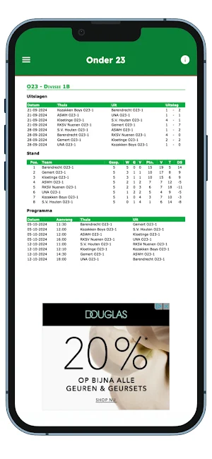 JeugdvoetbalUitslagen Screenshot 3