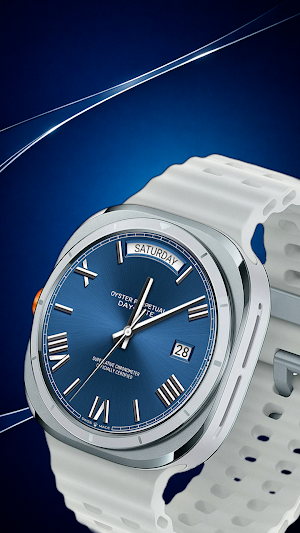 Luxury Prime Blue Watch Face Screenshot 2