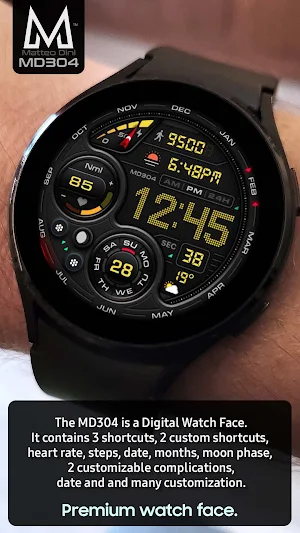 MD304 Digital watch face Screenshot 2