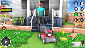Lawn Mower Simulator: Cut Game Screenshot 0