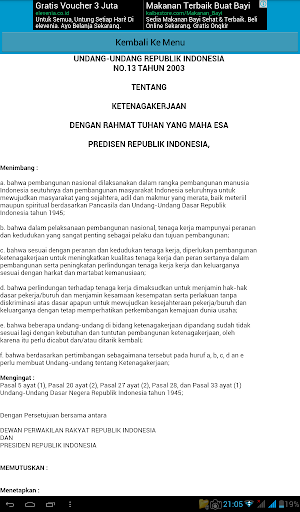Undang-Undang Ketenagakerjaan Screenshot 2