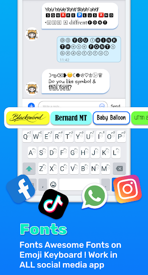 Emoji - Stylish Fonts Keyboard Screenshot 2