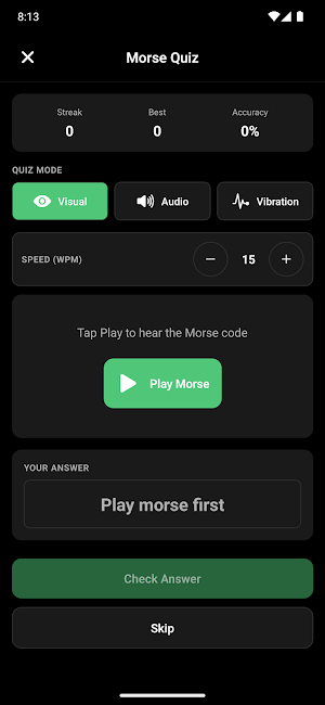 MorseBlink Screenshot 2