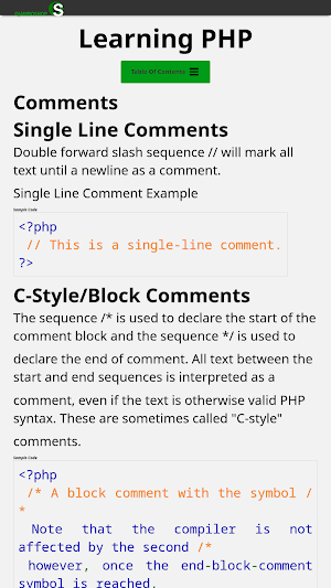 Learning PHP Screenshot 1