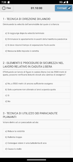 Quiz Paracadutismo Screenshot 2