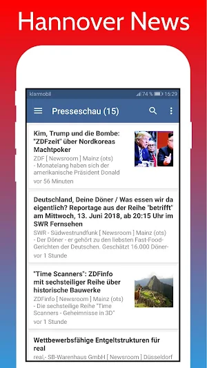 Hannover Zeitungen Screenshot 1