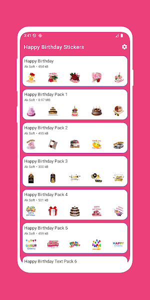 Happy Birthday Stickers Screenshot 0