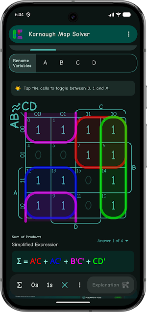 Karnaugh Map Solver Screenshot 0