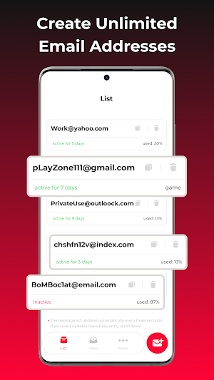 163 Temp Mail Screenshot 0