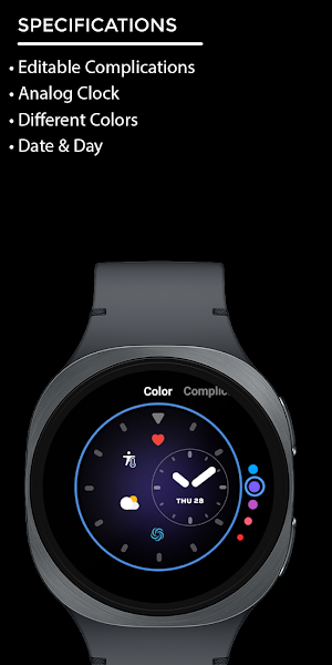 Night 06D - Analog Watch Face Screenshot 3