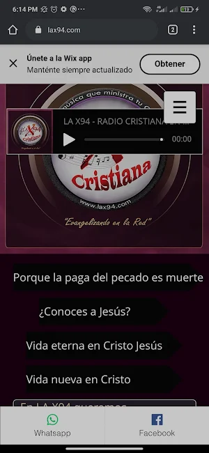 LA X94 - RADIO CRISTIANA Screenshot 3