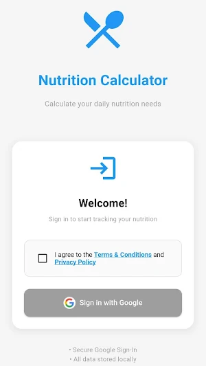 Nutrition Calculator Screenshot 1