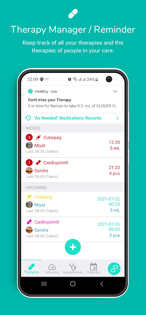 HealthLy - Pill Reminder & Personal Health Records Screenshot 1