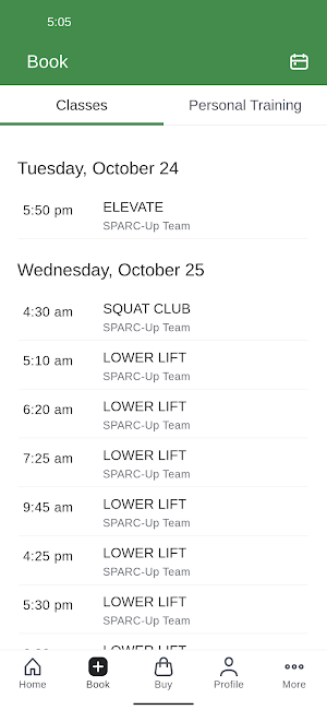 SPARC-Up Fitness Screenshot 1