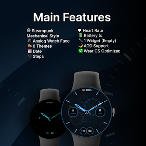 Steampunk Gold - watch face Screenshot 1
