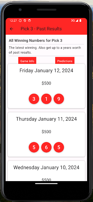 California Lottery Results Screenshot 1