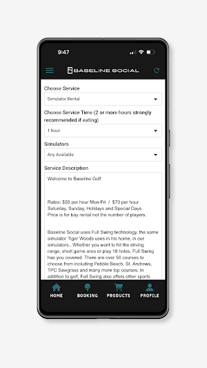 Baseline Social Golf Club Screenshot 1