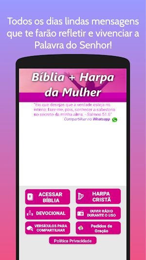 Bíblia Sagrada e Harpa para Mulher Offline Screenshot 0