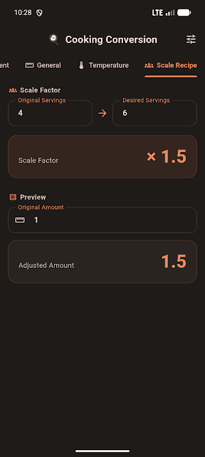 Cooking Conversion Calculator Screenshot 3